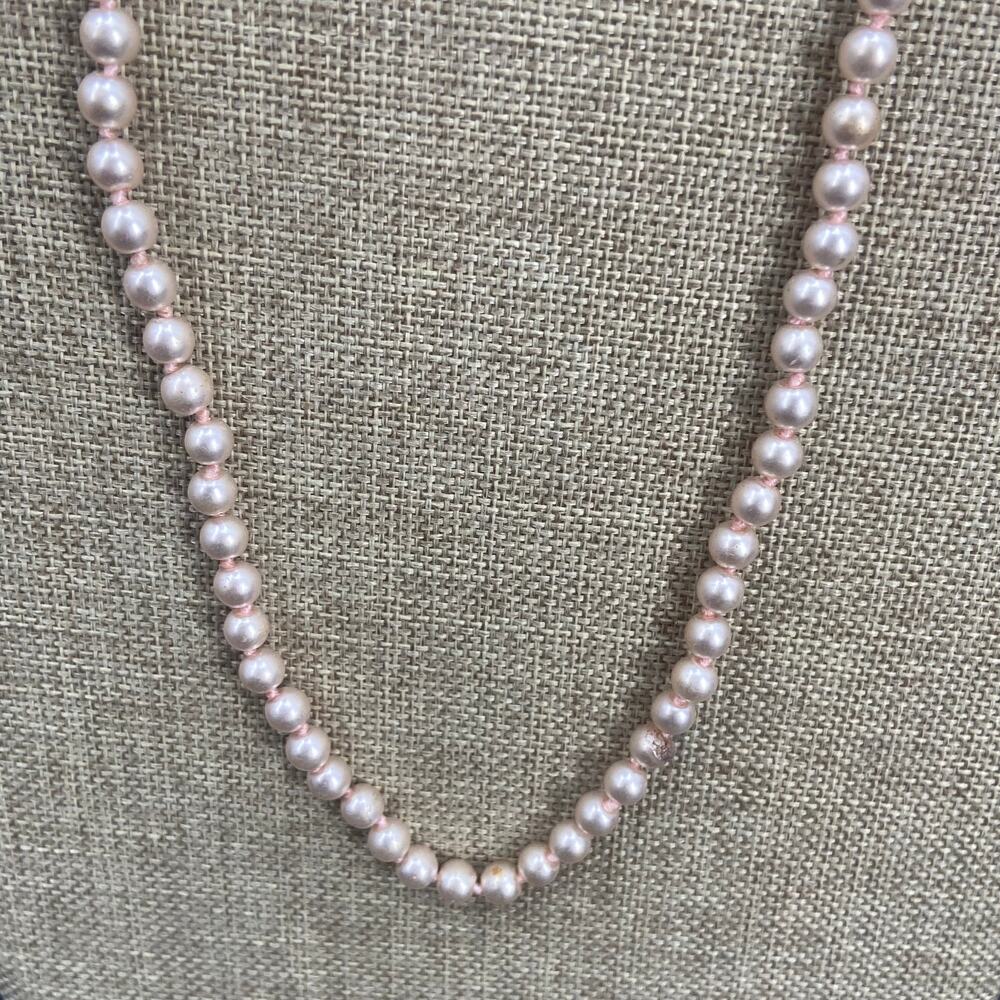 White Faux Pearl Necklace - Picture 2 of 7
